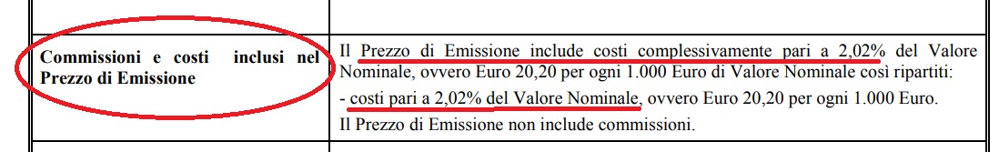 scomposizione del prezzo del bond Ubi